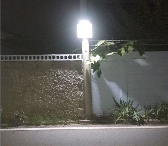 ▲ 영태5리 마을 위치안내표시 LED등 설치